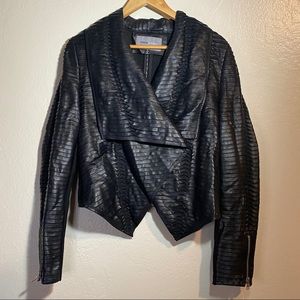🥀 Foreign Exchange Sz Medium Faux Leather Jacket